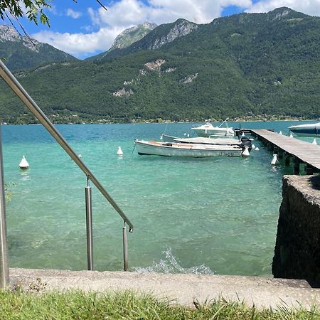 Rare 2 Bedroom With Private Beach On Lake Annecy Doussard Exterior foto